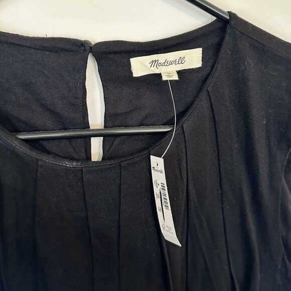 NWT Madewell Black Sleeveless Bubble Fashion Top - Medium - Picture 4 of 14